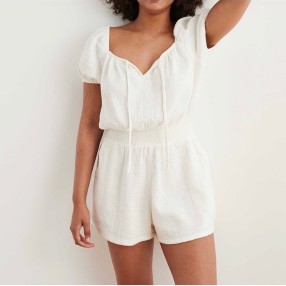 White Off The Shoulder Romper